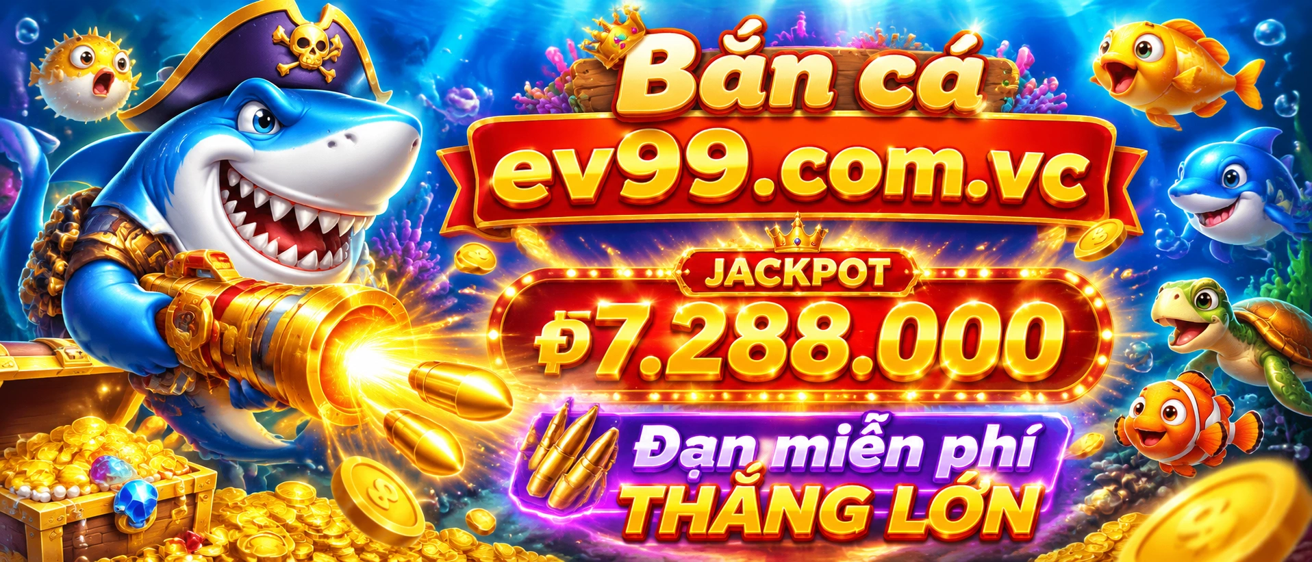 Bắn Cá Đại Dương với chủ đề biển sâu và boss cá lớn