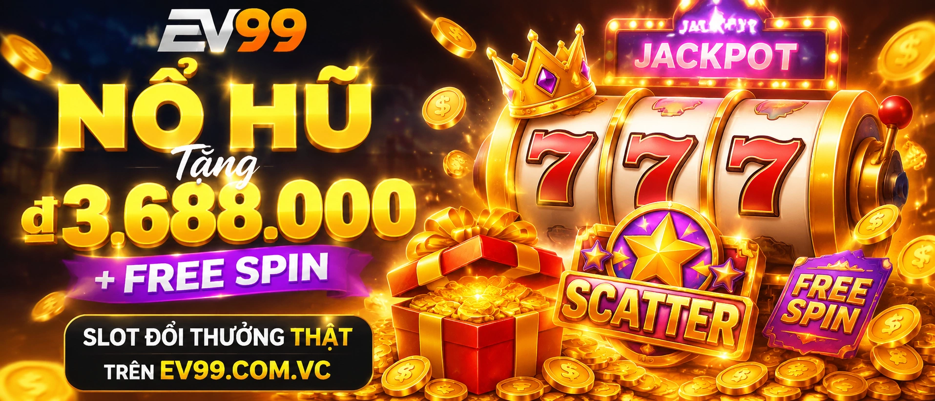 Màn hình game Nổ Hũ với biểu tượng jackpot và vòng quay trung tâm