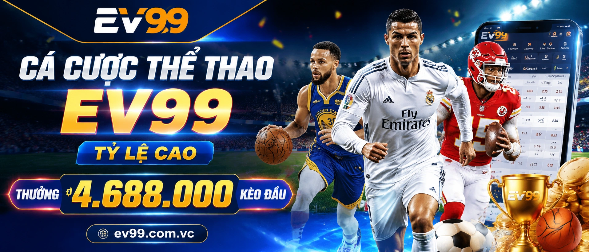 Không khí bóng đá EV99 với giải đấu và nội dung theo dõi trận