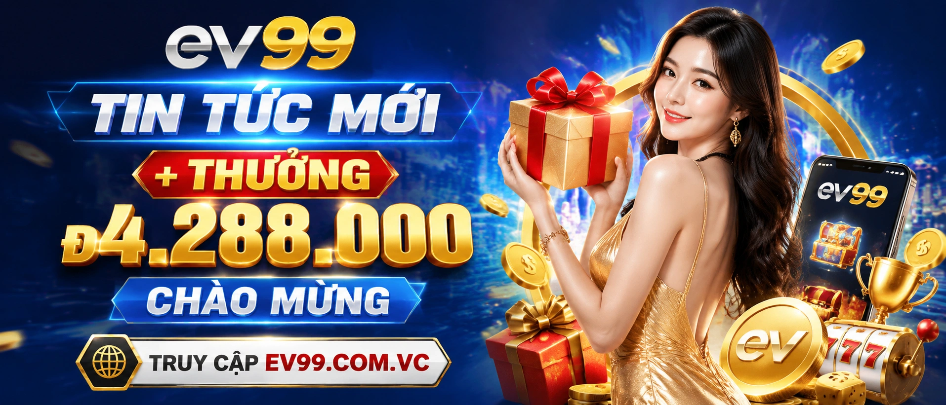 Khung tin xu hướng EV99 với các chủ đề nạp nhanh, rút nhanh và dữ liệu RTP rõ